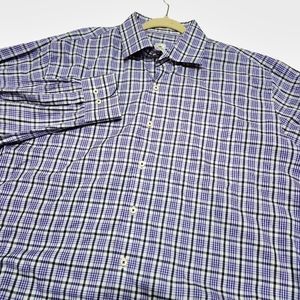 Peter Miller Men's Preppy‎ Purple Plaid Button-down Size XL